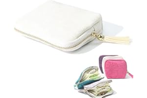 Travel Jewelry Organizer Case, Small Jewelry Pouch Bags with Zipper & Tassel, Travel Jewelry Case for Earrings Necklaces Ring