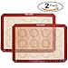 MEKBOK Non-Stick Silicone Baking Mat, Premium Food Safe - Pack of 2, for Cookie Oven Reusable Mat
