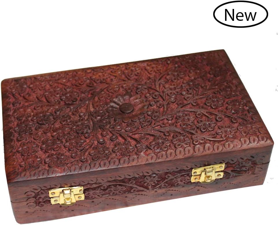 Amazon Com Artisans Of India Wooden Trinket Box Sheesham Wood