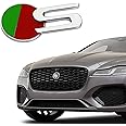 ARKOSKNIGHT R-dynamic Sports 3D Badge,Car Body Trunk Fender Front Grille R-SPORT R S Emblem Logo Sticker,Special Vechicle Symbol Compatible with Jagvar Accessories(SPORTS Chrome Grille)