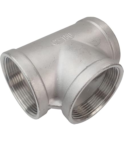 Raccordo A T In Acciaio Inox 304 - Filettatura NPT 1/2" Femmina Per Tubazioni - Foto 9