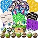 Video Game Party Supplies for Gaming Party Balloons Decorations- 52pcs with 8 Foil Balloons and 36 Latex Balloons and 12 Cupcake Toppers Kids for Video game Birthday Party Favors Party Decorations Balloons