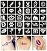 Airbrush Glitter Henna Tattoo Stencil Kit,Temporary Tattoo Template Body Art Drawing Stencil,Small Cute Flower Butterfly Cartoon Design for Children, Teenagers & Adults