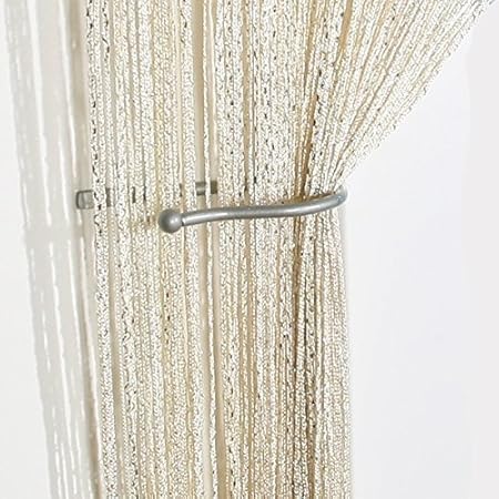 Tassel Fringe Cream Hanging String Partition Divider 90x200cm Wall