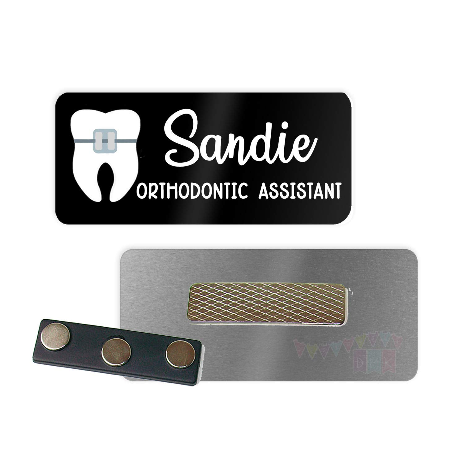 Dental Tooth with Bracket Black Orthodontist