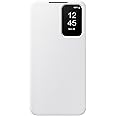 SAMSUNG Galaxy A35 5G S-View Wallet Phone Case, Protective with Closed Cover Screen Display, Finger Tap Control, Slim Design, Card Holder Pocket, US Version, EF-ZA356CWEGUS, White