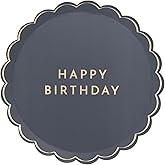 Midnight Blue Small Paper Happy Birthday Plates