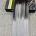 Ugeat 14inch 9Pcs Per Set 120Gram Clip in Hair Extensions Piano Color Ash Blonde 18 and Bleach Blonde Color 613 Highlight Real Human Hair Clip Extensions Full Head Set