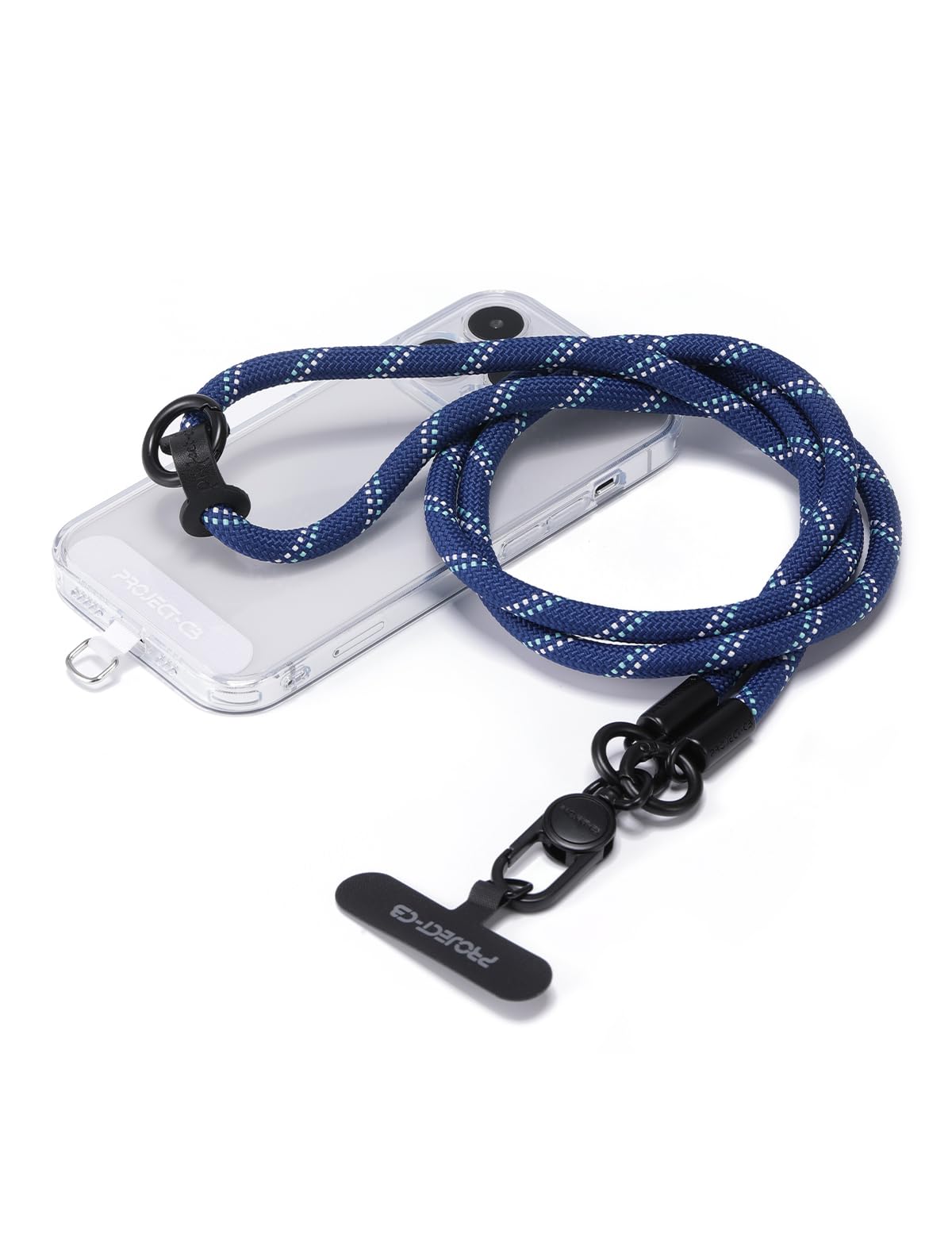 project-cb Phone Lanyard×1,Phone Tether Tab×2, Crossbody Cell Phone Lanyard,Rope Lanyard,Universal Adjustable Phone Strap(Blue)