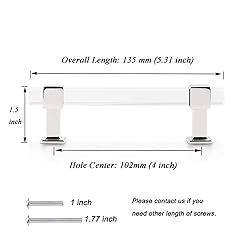 knobelite 5 Pack 4 Inch Hole Center Adjustable