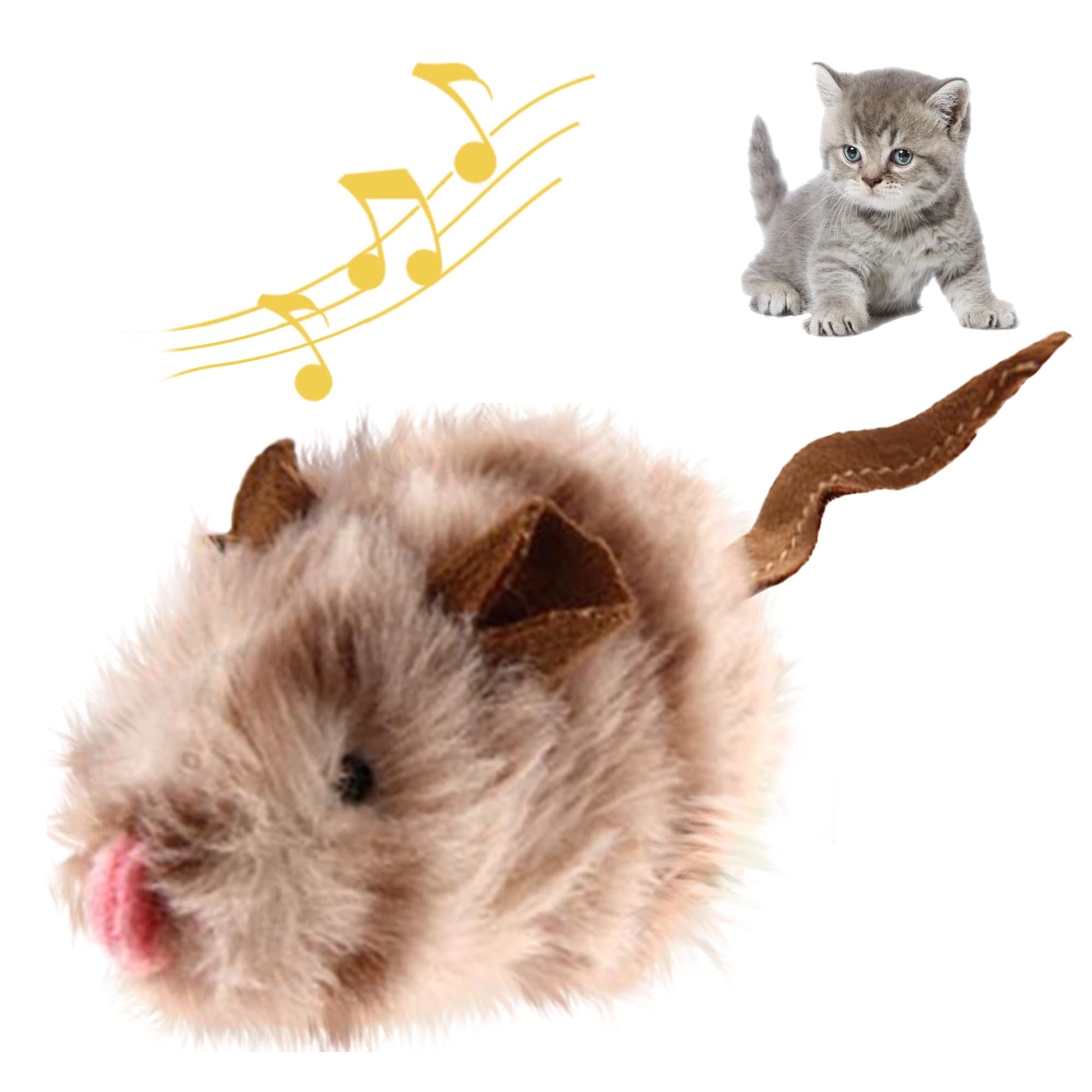 GiGwi Chirpy Cat Mouse Interactive Chirping Melody Chaser - Funny Kitten Toy With Animal Sound for Boredom