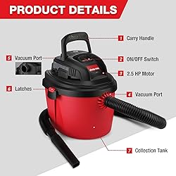 Shop-Vac 2.5 Gallon 2.5 Peak HP Wet/Dry