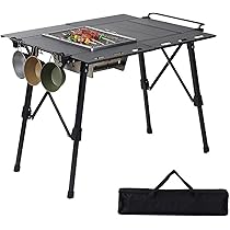 Portable Aluminum Camp Table HIKISM IGT Camping Table - Portable