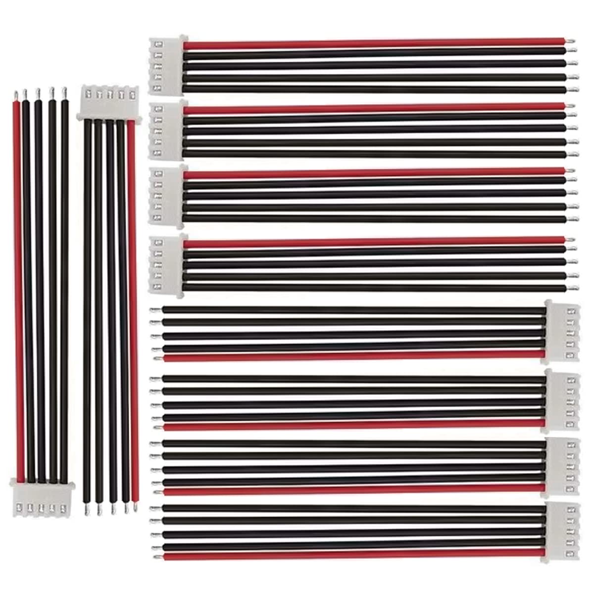 FLY RC 4s Balance Charger Silicon Cable Wire JST XH Connector Adapter Plug (10pcs 4s 5pin)