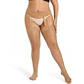 Rixiland Plus Size Thigh High Stockings for Women Sheer Suspender Pantyhose High Waist Garter Tights