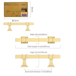 Amerdeco 10 Pack Brushed Gold Cabinet Pulls 3
