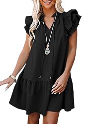 Dokotoo Womens 2024 Spring Summer Drawstring V-Neck