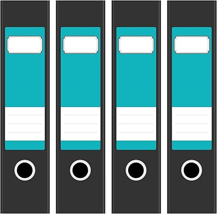 4 Ordnerrucken Etiketten Fur Breite Akten Ordner Farbe Turkis Design Ruckenschilder Aufkleber 6cm Breit Selbstklebend Beschreibbar Amazon De Burobedarf Schreibwaren