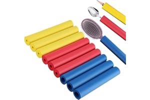 OMASUNB 9PC Foam Tubing for 8" Adaptive Equipment, Multiple Hole Diameters for Anti - Slip and Hand Protection, Ideal for Making Built, Up Utensils for Adults and Adding Foam Grip Tubing to Tools and Pens