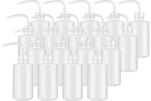 PATIKIL 18 Pcs 8oz Lab Squeeze Bottle 250ml Plastic Safety Wash Bottles Squirt Bottle Tattoo Bottle for Cleaning Water Tools Plant Irrigation Experiments Tattoo Supplies (Clear)