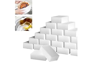 50Pack Magic Sponges Eraser for Cleaning, Premium Reusable Melamine Sponge Scrubber Foam Cleaning Pads for Kitchen Dishes, Ba
