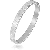 MILAKOO 4/6/8mm Numeral Bangle Stainless Steel Engraved Unisex Bracelet Inspirational Gifts for Her