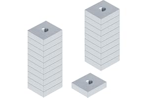 Fanmao 20 Pcs 3/8"-16 Tapped Hole Square Channel Washers for 1-5/8" Strut Channel, 3/8" Thick Heavy Duty