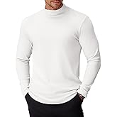 COOFANDY Mens Mock Turtleneck Long Sleeve Shirts Basic Thermal Turtle Neck Undershirt Lightweight Pullover Sweaters Top