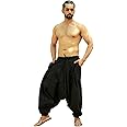 SARJANA HANDICRAFTS Men's Cotton Solid Harem Pants Yoga Trousers Hippie