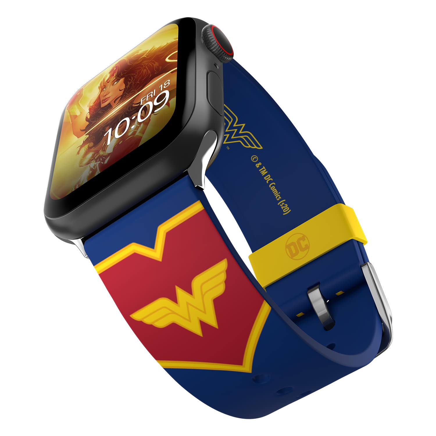 DC Comics – Wonder Woman Tactical Smartwatch Band – Officially Licensed, Compatible with Apple Watch (not included) – Fits 38mm, 40mm, 42mm and 44mm