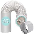 HOXHA Portable Air Conditioner Hose with Coupler 5.9 Inch Anti-Clockwise Thread AC Exhaust Vent Duct Hose Universal AC Tube Hose Kit Parts Accessories, 59" Length, Hose/Coupler