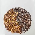 600pcs Natural Round Euro Wood and Coffee Colored Beads Wood Beads 8mm Diameter Wooden for DIY Jewelry Bracelet Makings