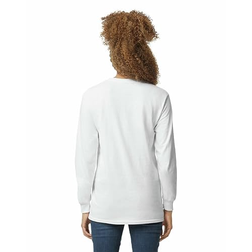 Gildan Long Sleeve T-Shirt 2-Pack – Ultra Cotton Comfort For Everyday Wear – Large, White - View #5