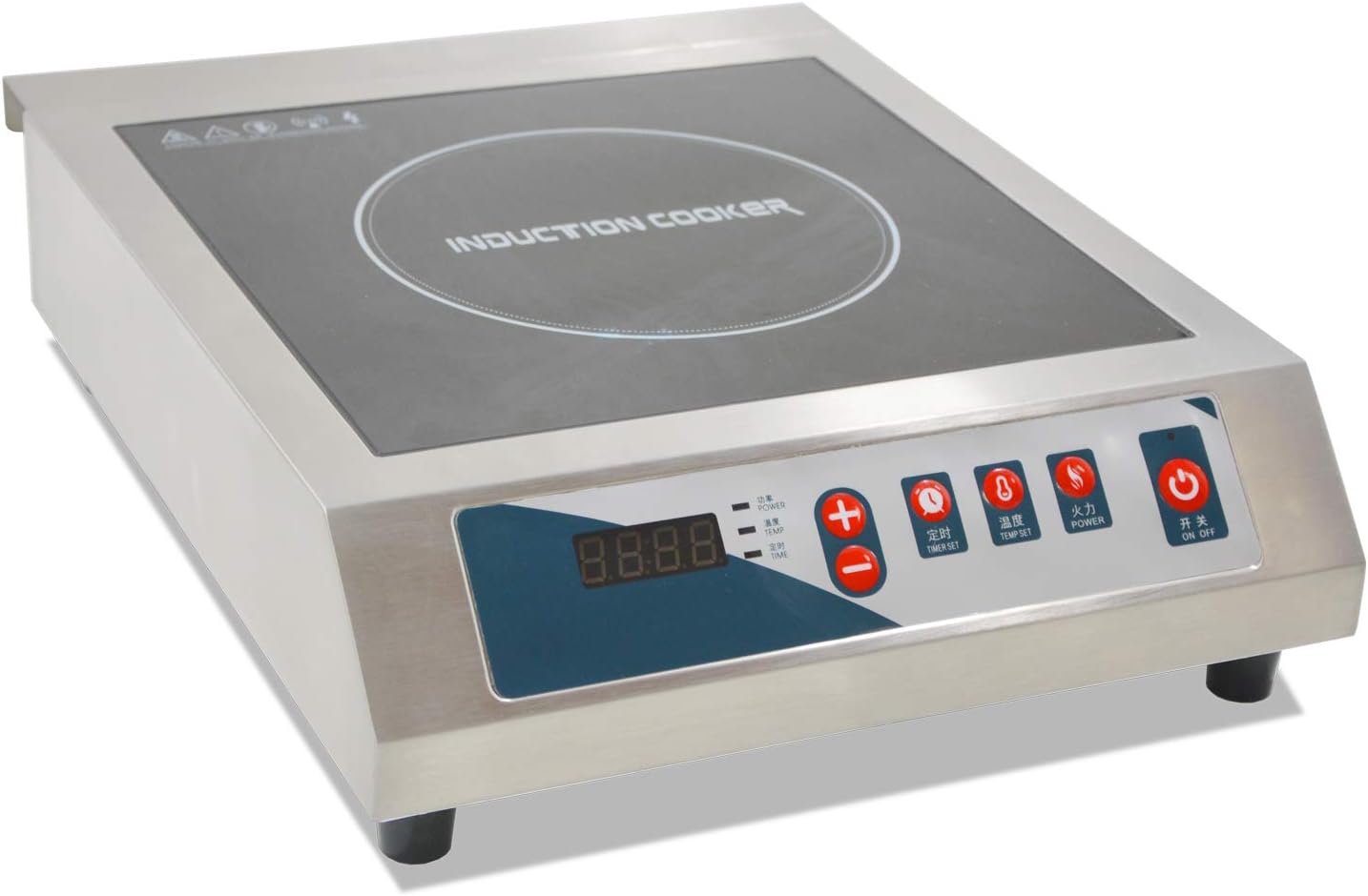 Professional Portable Induction Cooktop, 3500W Countertop Induction Cooker with Digital Temperature Display