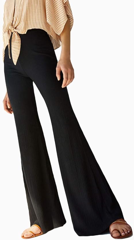 brief casual ribbed loose pants