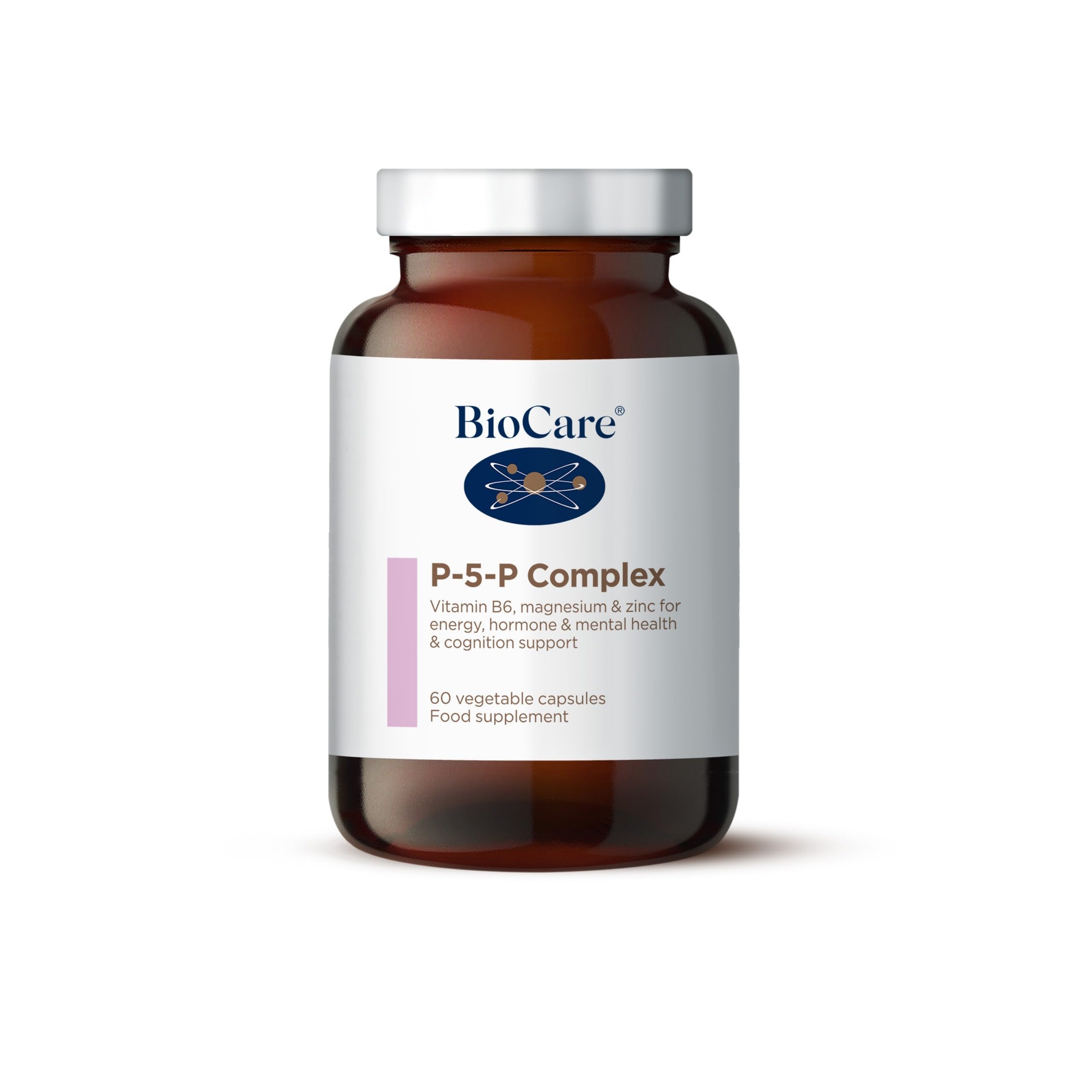 BioCare P-5-P Complex - with Vitamin B6, B2, Magnesium and Zinc - for Energy, Cognitive and Hormonal Support - 60 Capsules