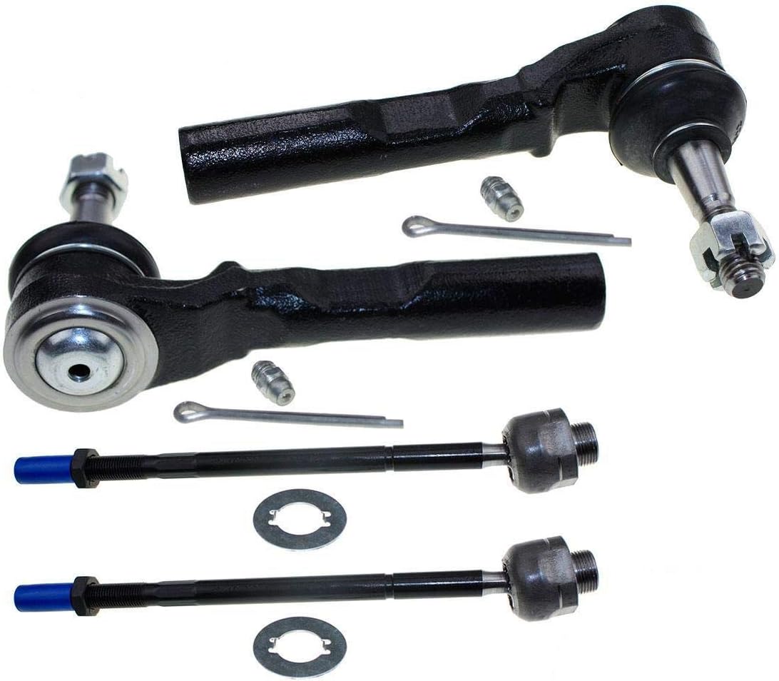 DLZ 4 Pcs Front Suspension Kit2 Inner 2 Outer Tie Rod End Compatible