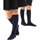 Girls, Boys, Kids, Knee High Long School Uniform Dress Socks, Premium Cotton, Soft, Toddler, 3-14 Years Old