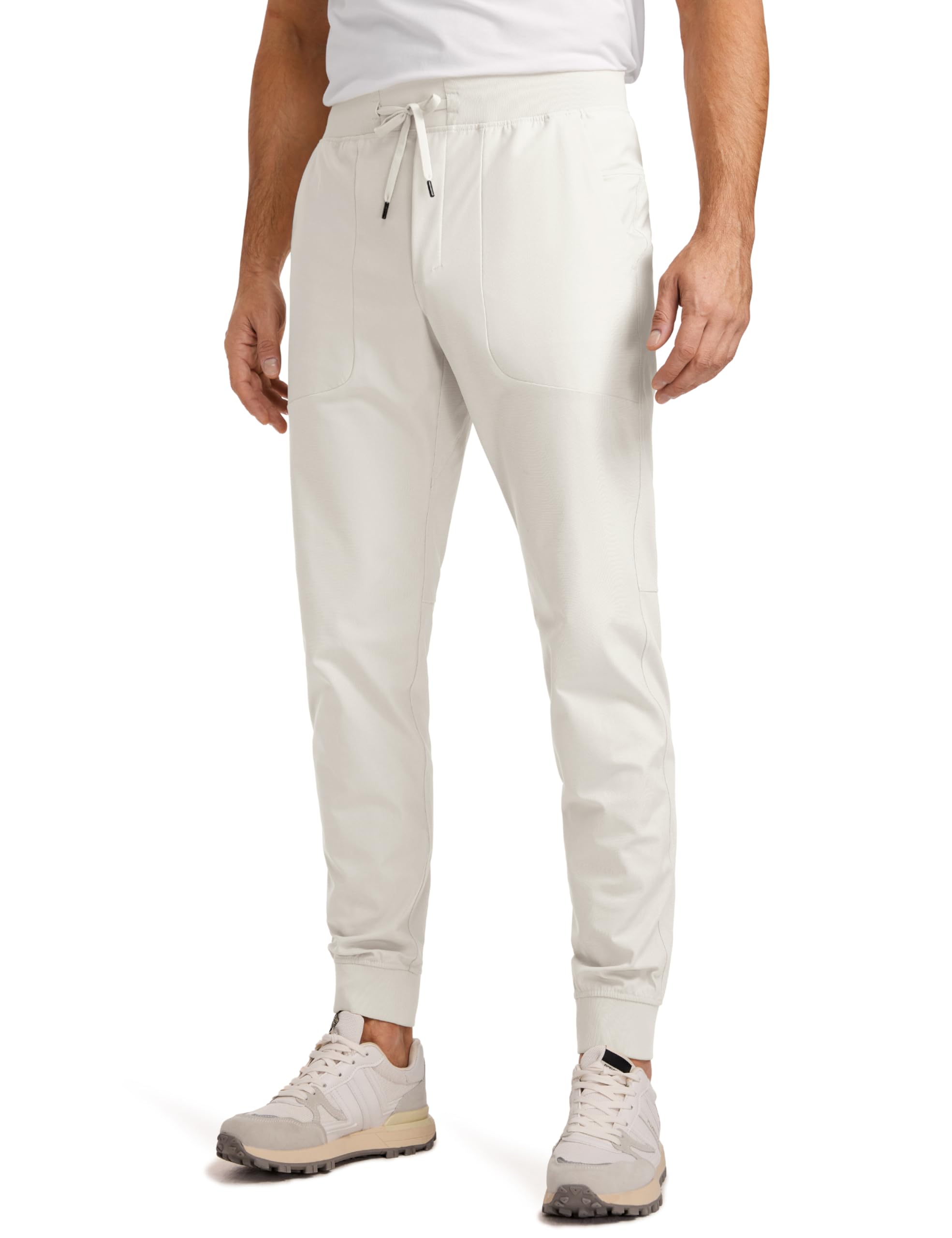 Photo 1 of CRZ YOGA All Day Comfy Pull-On Golf Joggers for Men 30" - Quick Dry Lightweight Work Casual Pants with Pockets Milky White (Bone) X-Large