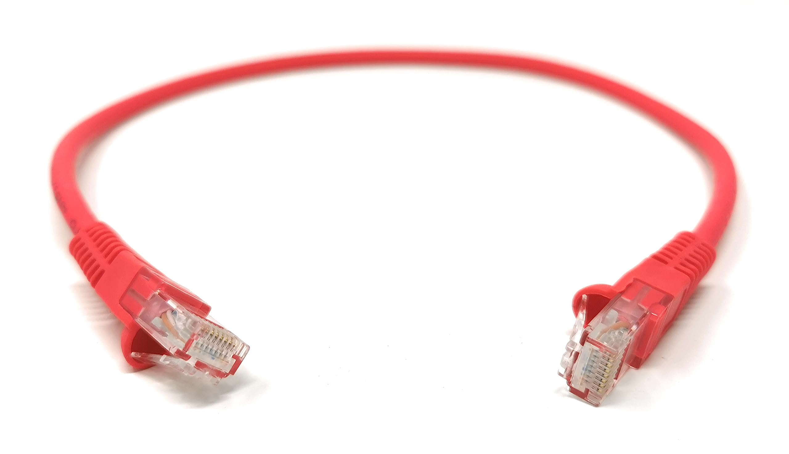 Cat6 RJ45 (UTP) Connector Ethernet Cable, LSZH Snagless Patch 24AWG Bare Copper Cores Lead for Internet, Data Transfer, Router, Modem, CCTV, Smart TV, PC, Laptop (0.5m, Red)