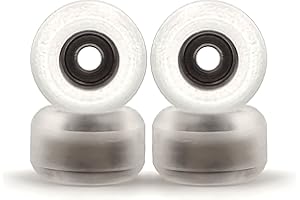 SPITBOARDS® Fingerboard Bearing Wheels, CNC Polyurethane, Set of 4, Transparent