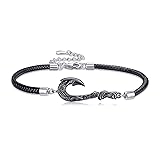 HUKKUN Fish Hook Bracelet 925 Sterling Silver