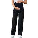 AMPOSH Women's Maternity Cargo Pants with 6 Pockets Quick-Dry Pregnancy Hiking Pants