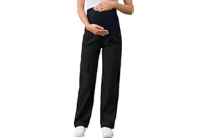 AMPOSH Women's Maternity Cargo Pants with 6 Pockets Quick-Dry Pregnancy Hiking Pants
