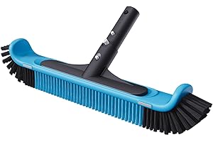 MOWEND Pool Brush Head for Cleaning Pool Walls, Swimming Pool Scrub Brushes with Sturdy 17” Wide Bristles & Reinforced Nylon Back