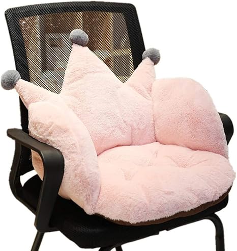 Amazon クッション 座布団 座椅子 王冠形 低反発 あったか座椅子 滑り止め 腰痛対策 ふわふわ 可愛い おしゃれ 車 家庭用 オフィス用 寝室用 人気好物 ギフト ピンク 55x40x40cm 座椅子 オンライン通販
