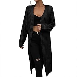 ADJHDFH Long Cardigan With Pockets For Women Brown