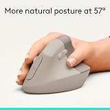 Logitech Lift Vertical Ergonomic Mouse Wireless Bluetooth or Logi Bolt Receiver view 3