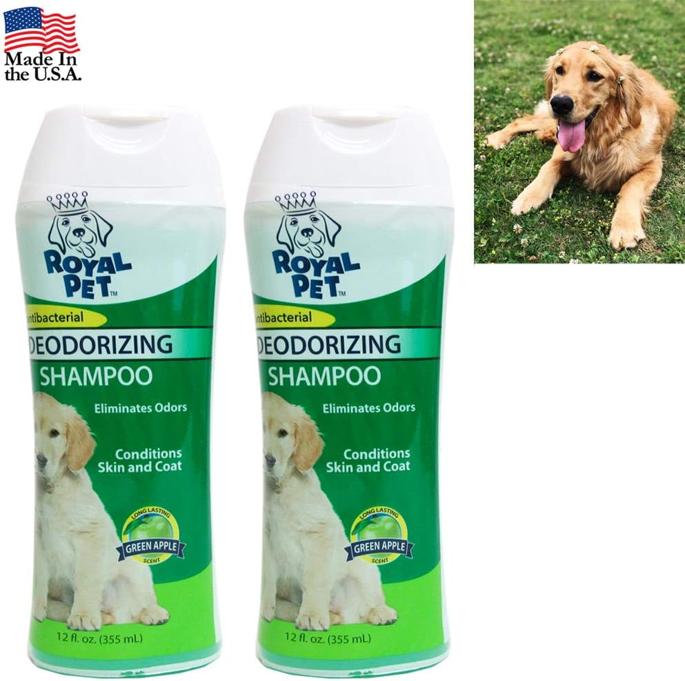 2X Natural Pet Dog Shampoo Medicated Antibacterial Odor Eliminator 24oz USA Made