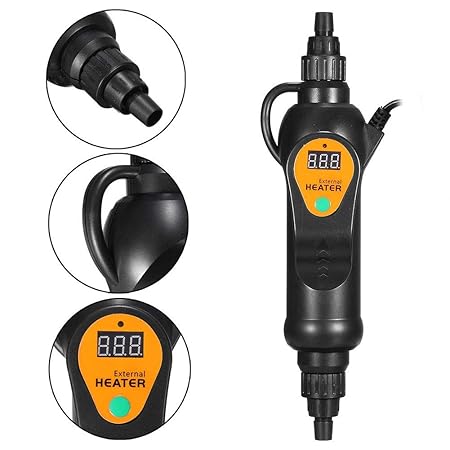 MC.PIG Aquarienheizer Aquarium Thermometer Temperaturregler Einstellbar Externe Heizung 20-35 Grad 220 V-240 V, 300 Watt 500 